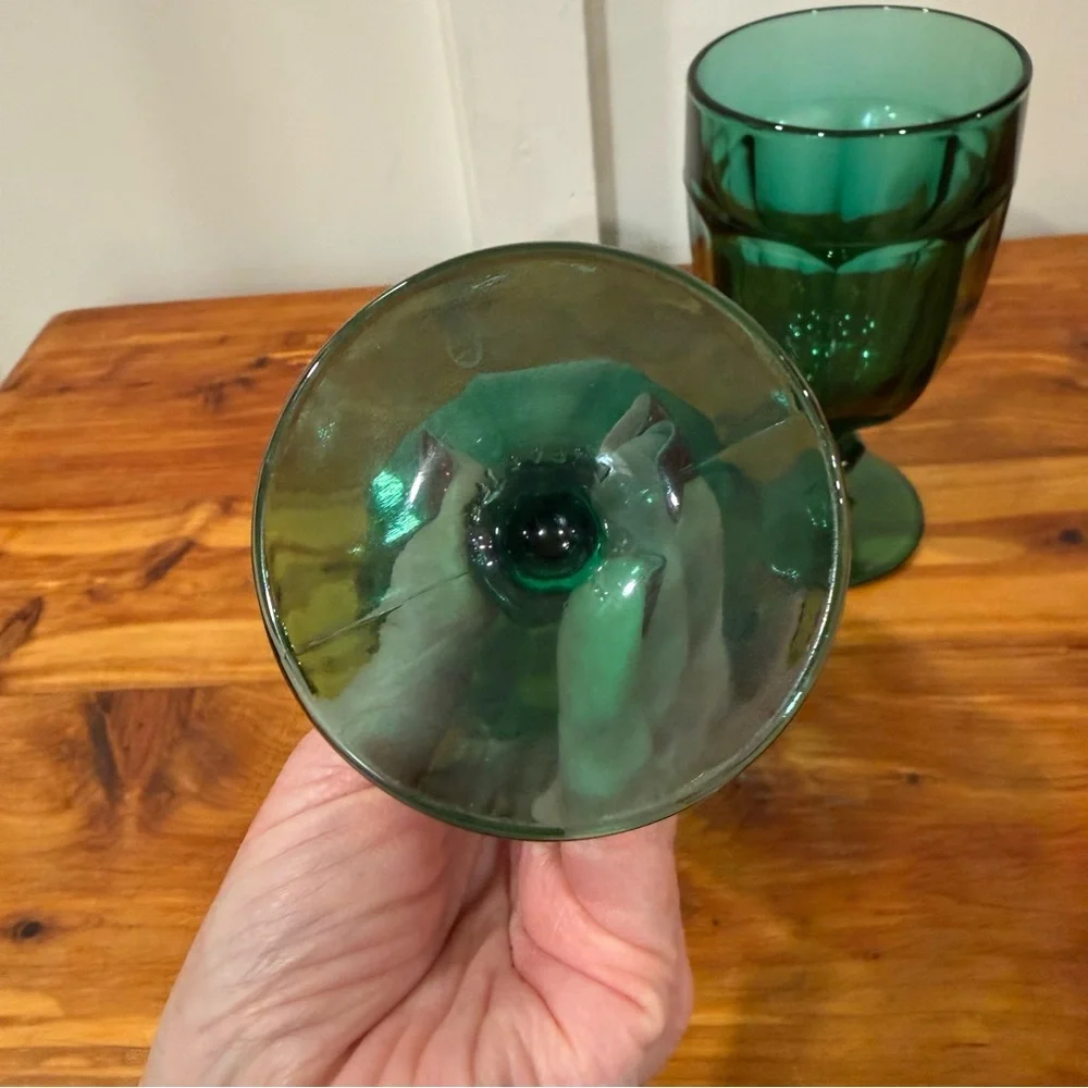 Libbey Glass Company Iced Tea Glass Gibraltar Juniper Green Set of 2